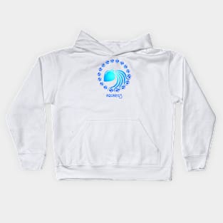 Vibrant Zodiac Aquarius Kids Hoodie